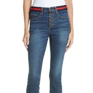 Veronica Beard Carolyn Stripe Waistband Baby Boot